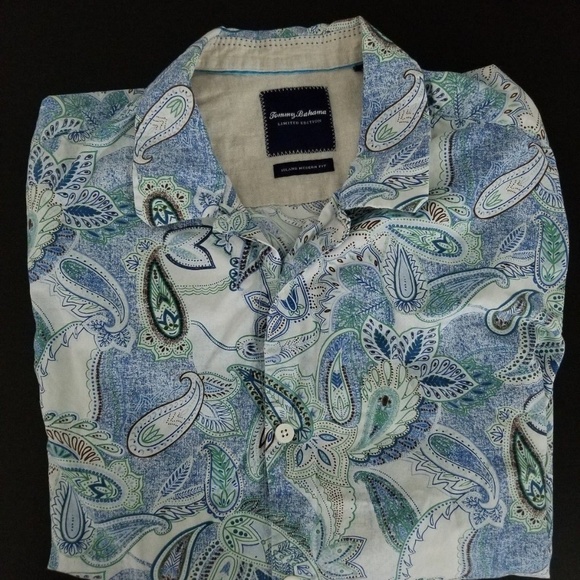 TOMMY BAHAMA Mens Floral Silk Blend Sz L - Picture 8 of 8